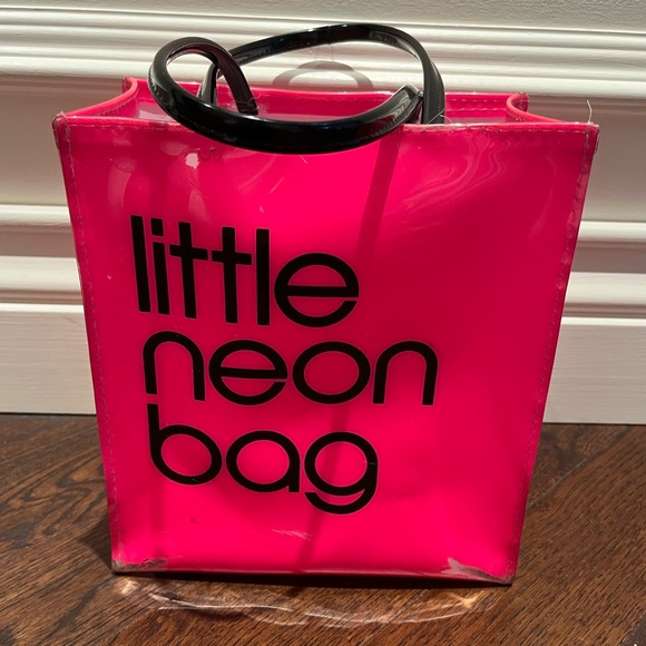 Bloomingdale's Pink Little Neon Bag Tote - Picture 4 of 11
